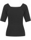 Top Square Bamboe Zwart detail