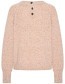 Trui Nai Alpaca Buttons Peach detail