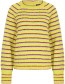 Trui Bou Alpaca Buttons Stripe Curry