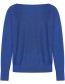 Trui Betty Batsleeve Bamboe Electric Blue detail