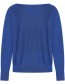 Trui Betty Batsleeve Bamboe Electric Blue detail