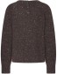 Trui Emma Wol Alpaca Blend Plum Brown detail
