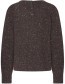 Trui Emma Wol Alpaca Blend Plum Brown detail