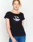 T-shirt Animal Flying Whale Loves Black