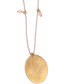 Ketting Feminine Coin Heart Rose Quartz Gold detail