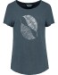 T&#8209;shirt Scribble Leaves Denim