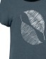T&#8209;shirt Scribble Leaves Denim detail