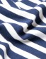 Top New Wave Pinup Inky Blue Stripe detail