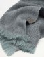 Shawl Alpaca Brushed Solid Industrial Blue detail