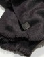 Shawl Alpaca Brushed Solid Zwart detail