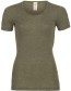 T&#8209;shirt Ondermode Organic Wol Zijde Olive