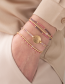 Armband Glitter Rose Quartz Gold