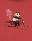 T&#8209;shirt Bike Panda Tender Scarlet Red detail