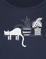 T&#8209;shirt Animal Cat Window Loves Dark Navy detail