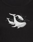 T&#8209;shirt Animal Flying Whale Loves Black detail