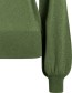 Trui V Neck Bell Sleeve Lapis Kale Green detail