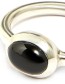 Ring Oval Black Onyx Silver detail