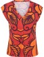 T&#8209;shirt  V&#8209;neck Palm Oranje