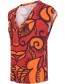 T&#8209;shirt  V&#8209;neck Palm Oranje detail