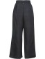 Pantalon Surk Crop Turn Up Zwart detail