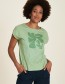 T-shirt Big Flower Topaz Green