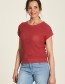T-shirt Summer Lockeres Mineral Red