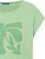 T&#8209;shirt Big Flower Topaz Green detail