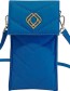 Phone Bag Appel Leer Royal Blue detail