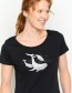 T-shirt Animal Flying Whale Loves Black