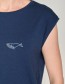 T-shirt Whale Swimming  Tender Twilight Blue