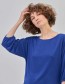 T-shirt Oversided Puffed Sleeves Blue