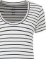 T&#8209;shirt Relinnen Stripe Scoop Navy White detail