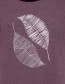 T&#8209;shirt Scribble Leaves Denim Purple detail