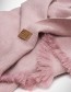 Shawl Alpaca XS Brushed  Solid Lilac Rose detail