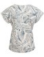 T&#8209;shirt Visby Clay Swirl Light Oat White detail