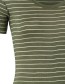T&#8209;shirt Wol Zijde Stripe Olive detail