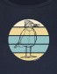 T&#8209;shirt Seagull Stripes Dark Navy detail