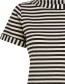 T&#8209;shirt Boatneck Chopito Stripe Black detail