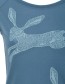 T&#8209;shirt Hares Washed Blue detail