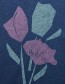 T&#8209;shirt Paper Tulips Scandinavian Blue detail