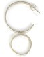 Oorbel Double Circle Silver Plated Brass detail