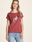 T-shirt Lockeres Mineral Red