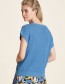 T-shirt Summer Lockeres Blue