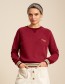 Trui Sweater Winnie Uni French Terry Beaujolais Red