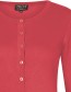 Cardigan Round Neck Bamboe Red Blossom detail